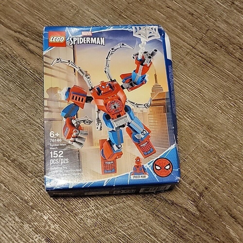 LEGO 76146 Marvel Super Hero Spider-Man Mech New Sealed Damaged Box Retired